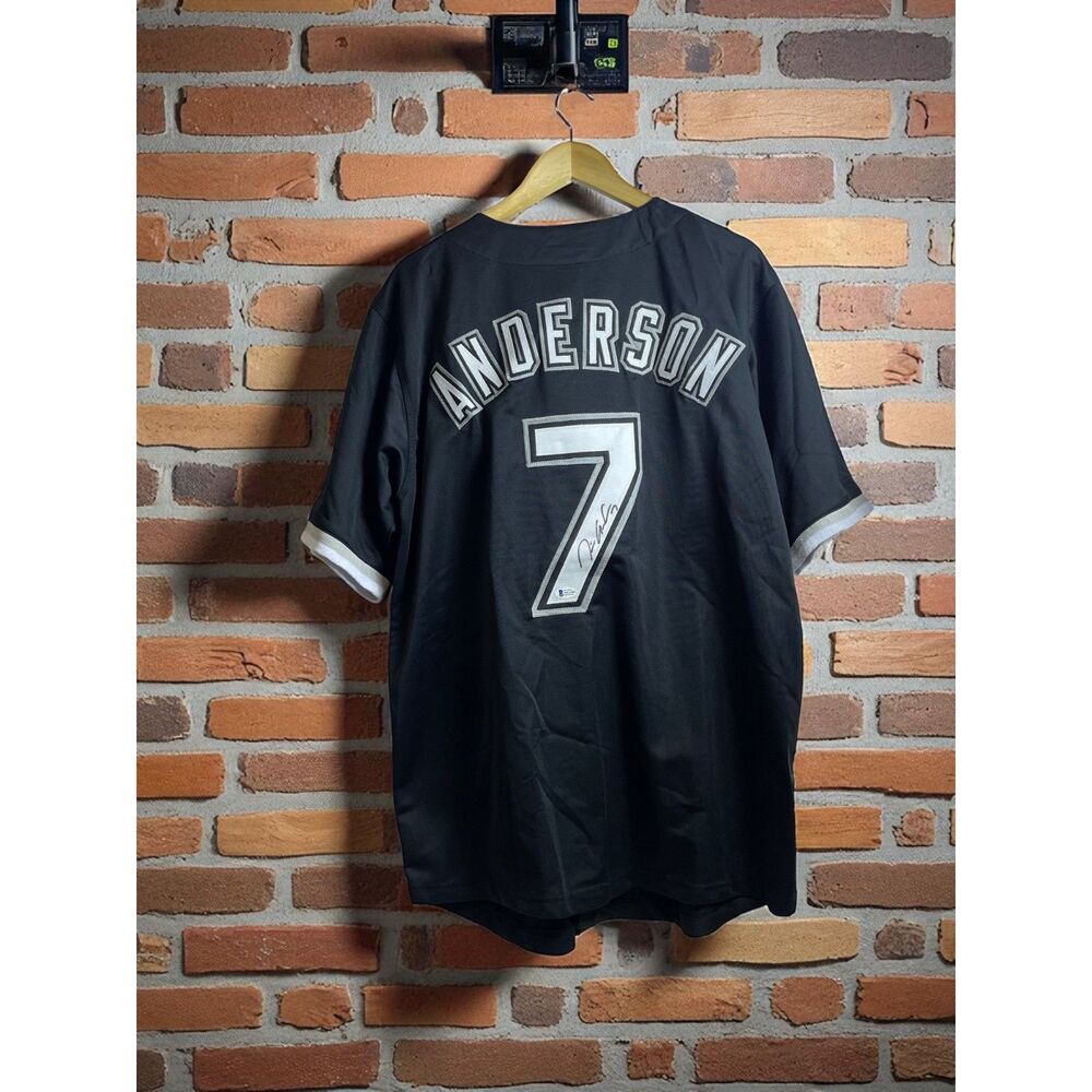 Tim Anderson Autographed Chicago White Sox Jersey – Black XL – Beckett Witnessed